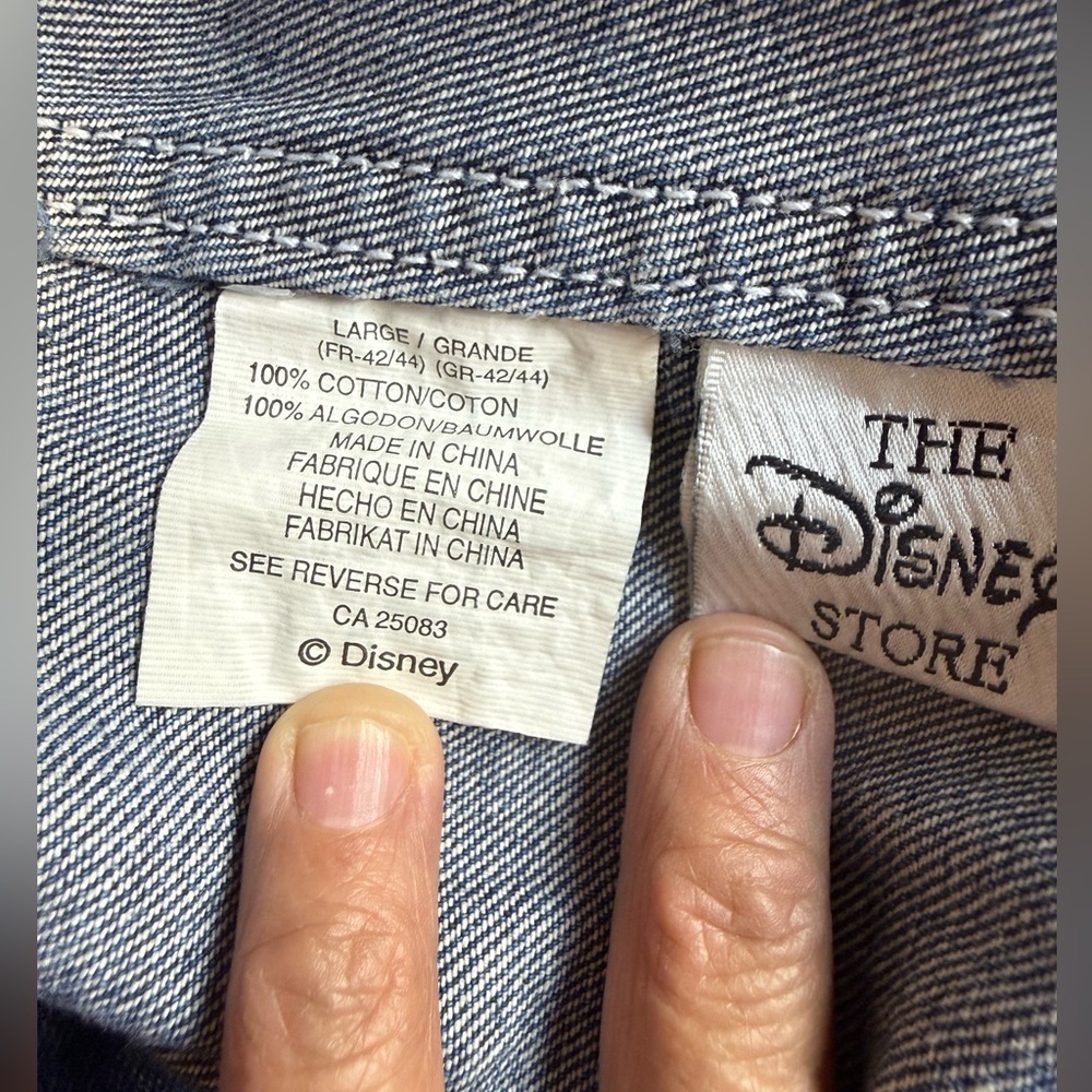 vintage Disney "Mickey Unlimited" denim shortalls Large - Picture 7 of 9